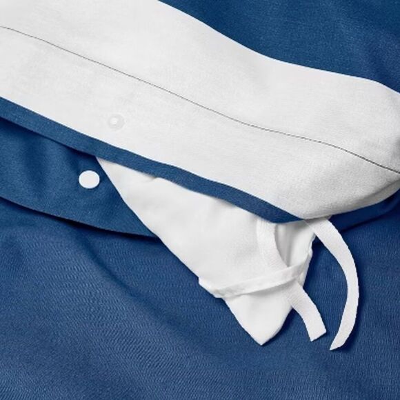 Open Box - Pillowfort - Full/Queen Rugby Striped Kids' Duvet Co Rugby Striped - Picture 4 of 4